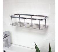Showerdrape Contempo Wall Mounted Stainless Steel Chrome Bottle Basket