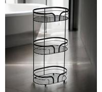 Showerdrape Dante Black Freestanding Bathroom Floor Shower Caddy