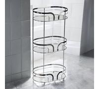 Showerdrape Dante Chrome Freestanding Bathroom Floor Shower Caddy