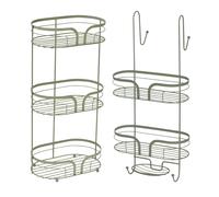 Showerdrape Dante Freestanding Floor Caddy & 2 Tier Shower Caddy in Green Showerdrape Green