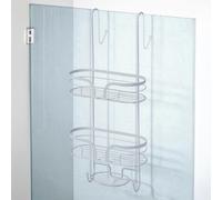 Showerdrape Dante Modern 2-Tier Shower Caddy - Bathroom Shower Storage in White Showerdrape White