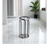 Showerdrape Dante Spare Toilet Paper Roll Holder Freestanding in Black Showerdrape Black