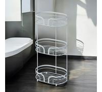 Showerdrape Dante White Freestanding Bathroom Floor Shower Caddy