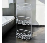Showerdrape Dante White Freestanding Bathroom Floor Shower Caddy