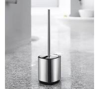 Showerdrape Echo Stainless Steel Satin Toilet Brush & Holder in Silver Showerdrape Silver