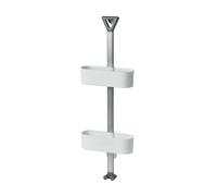 Showerdrape Elements Bathroom Shower Bath Caddy Storage Organiser 2 Shelves Adjustable Hanging (White Shelves)