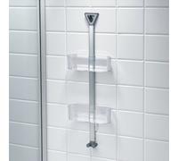 Showerdrape Elements Clear 2 Tier Basket Hanging Shower Caddy