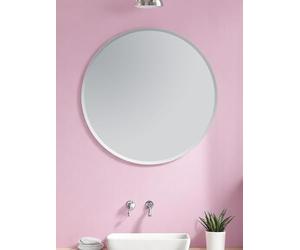 Showerdrape Fitzrovia Large Frameless Bathroom Wall Mirror, Wall Mounted Bathroom, Modern Bevel Edge Mirror, Vanity Mirror Circular Round Wall Mirrors For Living Room or Bedroom.