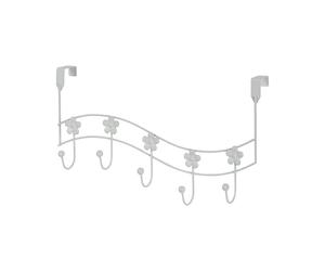 Showerdrape Flowers beige, Pink, Sage Green or White Over Door Storage Hooks Showerdrape White