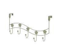 Showerdrape Flowers Pink, Sage Green or White Over Door Storage Hooks Showerdrape Green