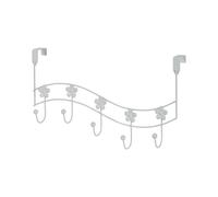 Showerdrape Flowers Pink, Sage Green or White Over Door Storage Hooks Showerdrape White