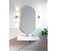 Showerdrape Frameless Bathroom Mirror 80x40cm Wall Mounted Living Room Hallway Portrait 2 Back Plates Archway