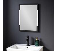 Showerdrape Hampstead Rectangular Wall Mounted Black Framed Bathroom Mirror 70 X 50Cm