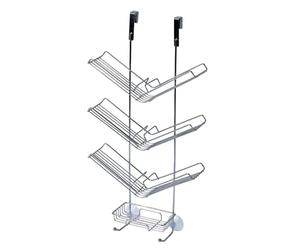 Showerdrape Hanging Over Door Screen Shower Caddy Rack Storage Bathroom Tidy Hook Chrome Modern, Atrium