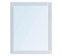 Showerdrape Kensington Diamond Cut Wall Mounted Bathroom Mirror, Clear