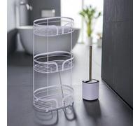 Showerdrape Lilac Bathroom Accessory Set Floor Caddy With Toilet Brush And Holder