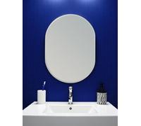 Lincoln Large Oval Frameless Bathroom Mirror - Silver