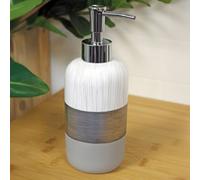 Showerdrape Luxe Grey/White Liquid Soap Dispenser