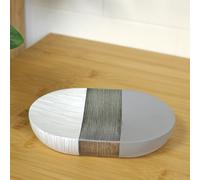 Showerdrape Luxe Grey/White Soap Dish