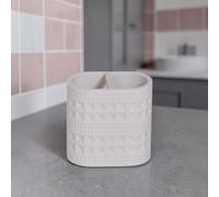 Showerdrape Maison Soft White Shimmer Toothbrush Holder