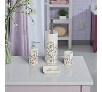 Showerdrape Meadow Wild Flowers Floral 4 Piece Bathroom Accessory Set