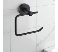 Showerdrape Modernity Black Steel Wall Mounted Toilet Roll Holder Showerdrape Black