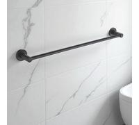 Showerdrape Modernity Black Steel Wall Mounted Towel Rail 500mm Showerdrape Black