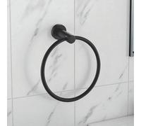 Showerdrape Modernity Black Steel Wall Mounted Towel Ring
