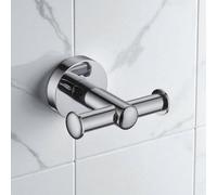Showerdrape Modernity Chrome Stainless Steel Wall Mounted Robe Hook in Silver Showerdrape Silver