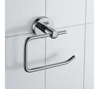 Showerdrape Modernity Chrome Stainless Steel Wall Mounted Toilet Roll Holder in Silver Showerdrape Silver