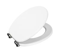 Showerdrape Norfolk Soft Close Toilet Seat - White & Chrome