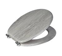 Showerdrape Norfolk Soft Close Grey Oak Wooden Toilet Seat