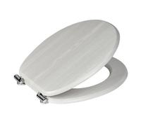 Showerdrape Norfolk Soft Close White Oak Wooden Toilet Seat
