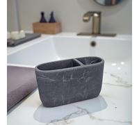 Showerdrape Octavia Grey Marble & Chrome Collection Toothbrush Holder Showerdrape Grey