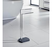 Showerdrape Octavia Grey Marble & Chrome Freestanding Towel Stand