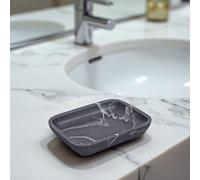 Showerdrape Octavia Grey Marble & Chrome Soap Dish