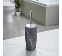 Showerdrape Octavia Grey Marble & Chrome Toilet Brush & Holder