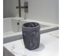 Showerdrape Octavia Grey Marble & Chrome Tumbler Showerdrape Grey