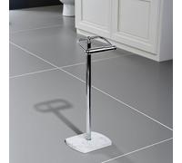 Showerdrape Octavia White Marble & Chrome Collection Toilet Roll Holder Showerdrape White