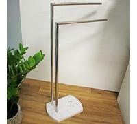Showerdrape Octavia White Marble & Chrome Freestanding Towel Stand