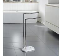 Showerdrape Octavia White Marble & Chrome Freestanding Towel Stand