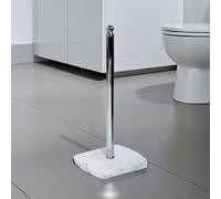 Showerdrape Octavia White Marble & Chrome Spare Toilet Roll Holder Showerdrape White