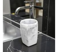 Showerdrape Octavia White Marble & Chrome Tumbler