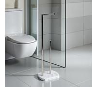 Showerdrape 'Octavia' White Toilet Roll & Spare Paper Holder Showerdrape White