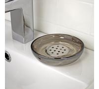 Showerdrape Ombre Smoked Glass Collection Soap Dish in Clear Showerdrape Clear