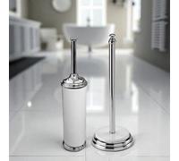 Showerdrape Opera 2 Piece Bathroom Accessory Set Spare Roll Holder & Toilet Brush