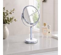 Showerdrape Opera 3x Magnifying Chrome Oval Vanity Mirror in Silver