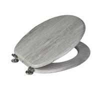 Showerdrape Oxford Grey Oak Wooden Toilet Seat
