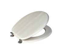 Showerdrape Oxford White Oak Wooden Toilet Seat