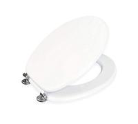 Showerdrape Oxford White Wooden Toilet Seat